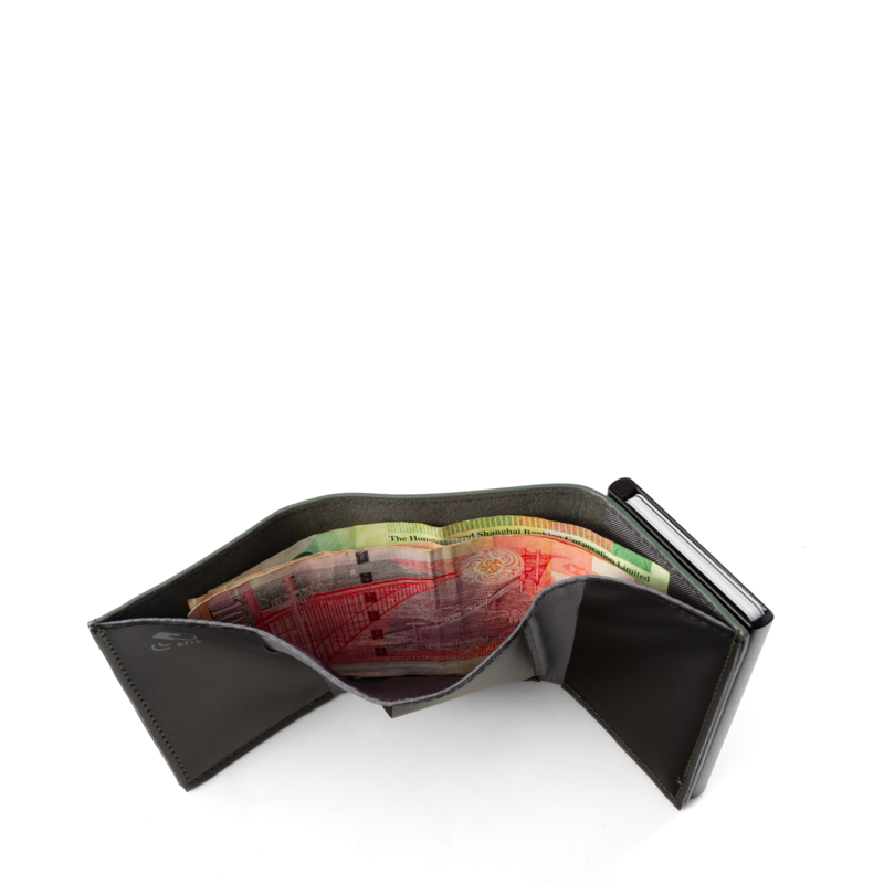 NIID Slide II Vegan Leather Mini Wallet Dark Green