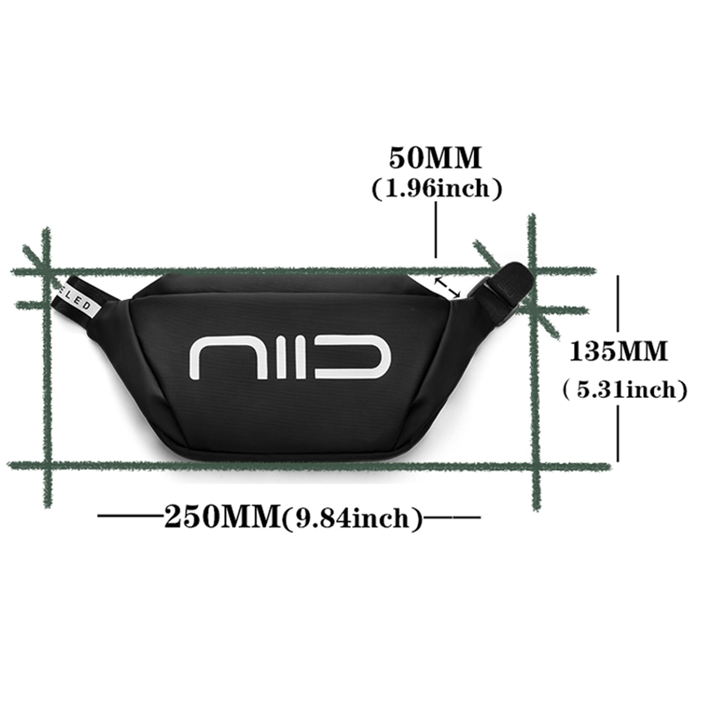 Mga Pahayag ng NIID S3 Chest Bag Black 