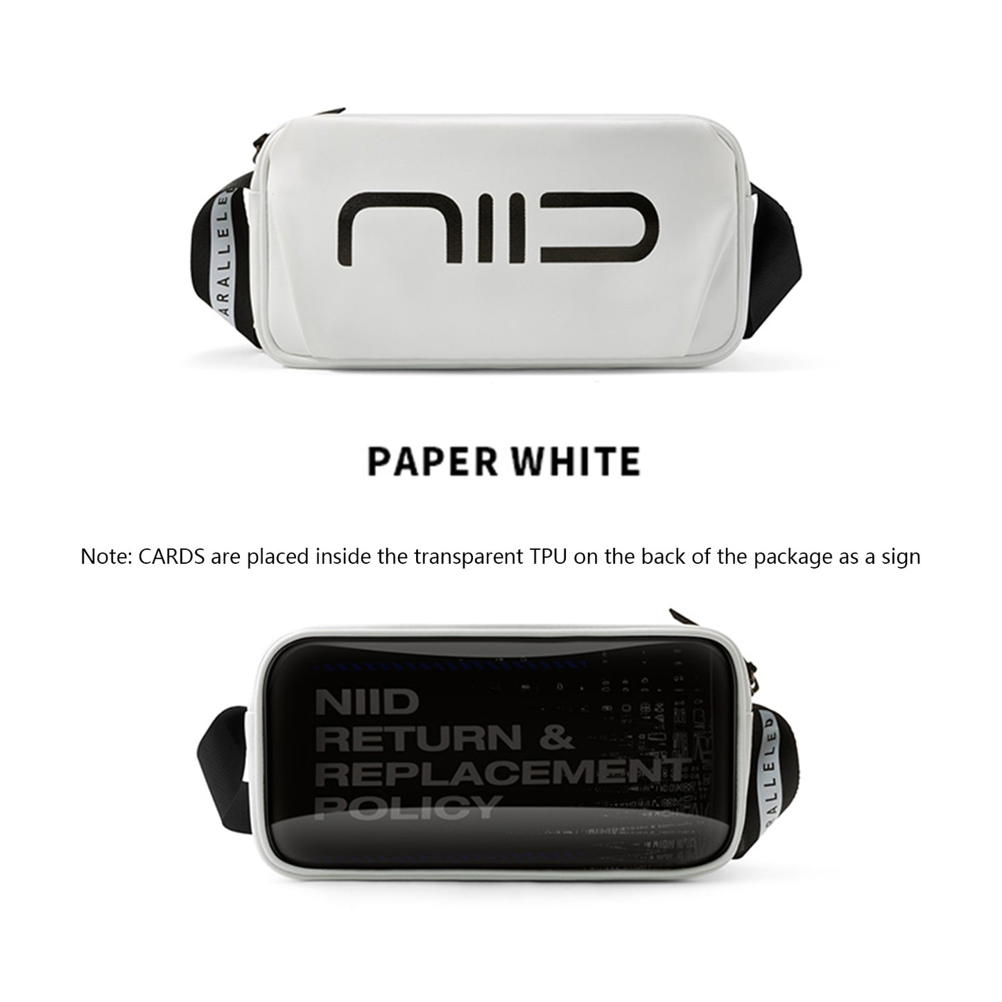 Mga Pahayag ng NIID S1 Sling Bag Paper White 