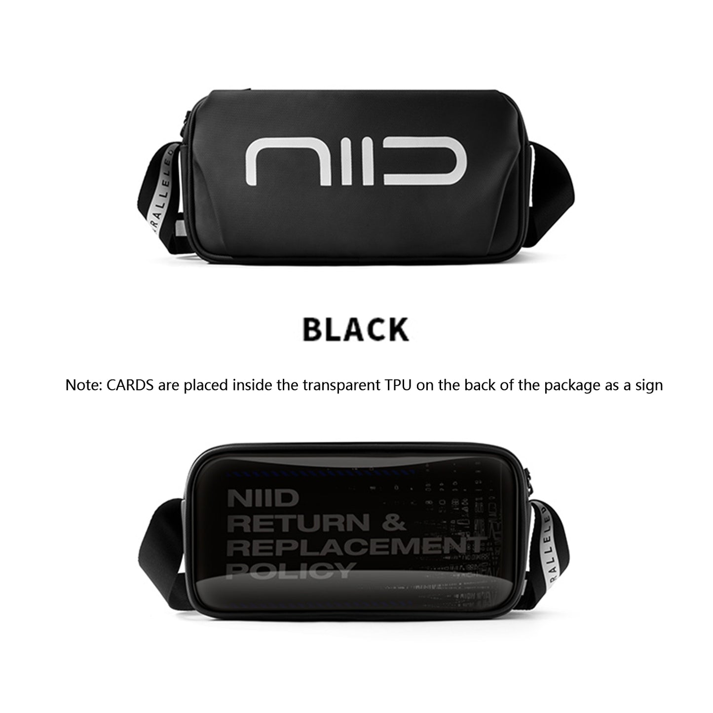 Mga Pahayag ng NIID S1 Sling Bag Black 